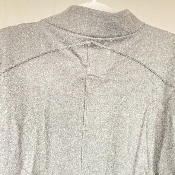 Sarah Pacini Charcoal Grey Long Sweater Jacket Zip Cardigan Size 2 - Picture 9 of 12
